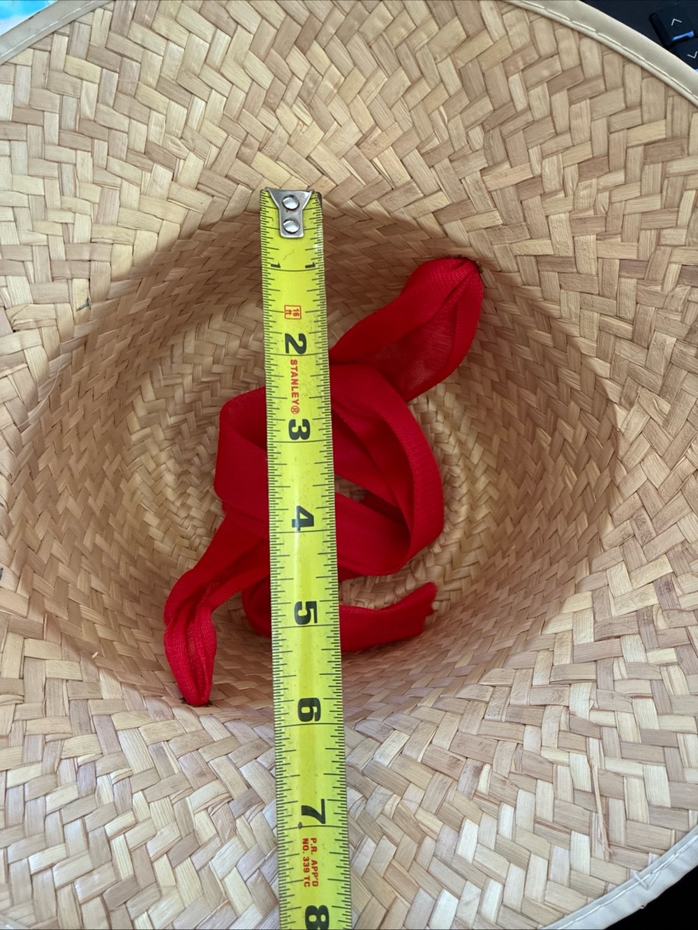 Vintage Straw Raffia Floral Summer Beach Garden Hat From Mexico - Picture 7 of 7